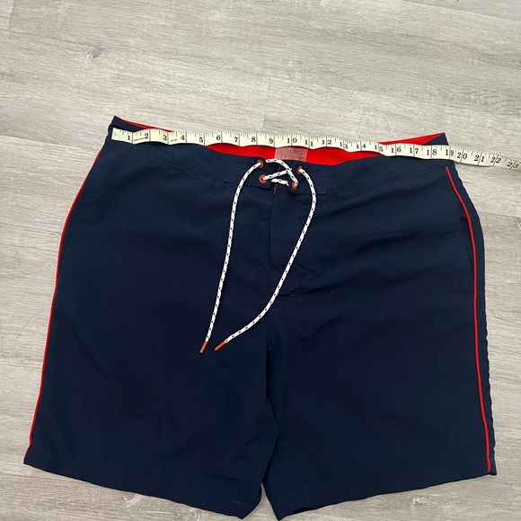 Express Board Shorts Blue and Red Swimwear - Picture 1 of 4